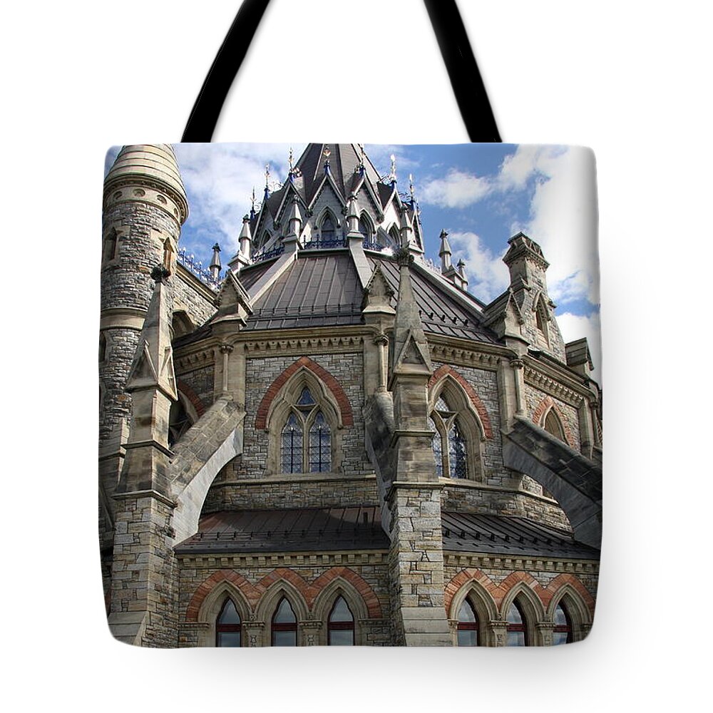 Library Of Parliament Tote Bag featuring the photograph Library of Parliament Ottawa by Christiane Schulze Art And Photography