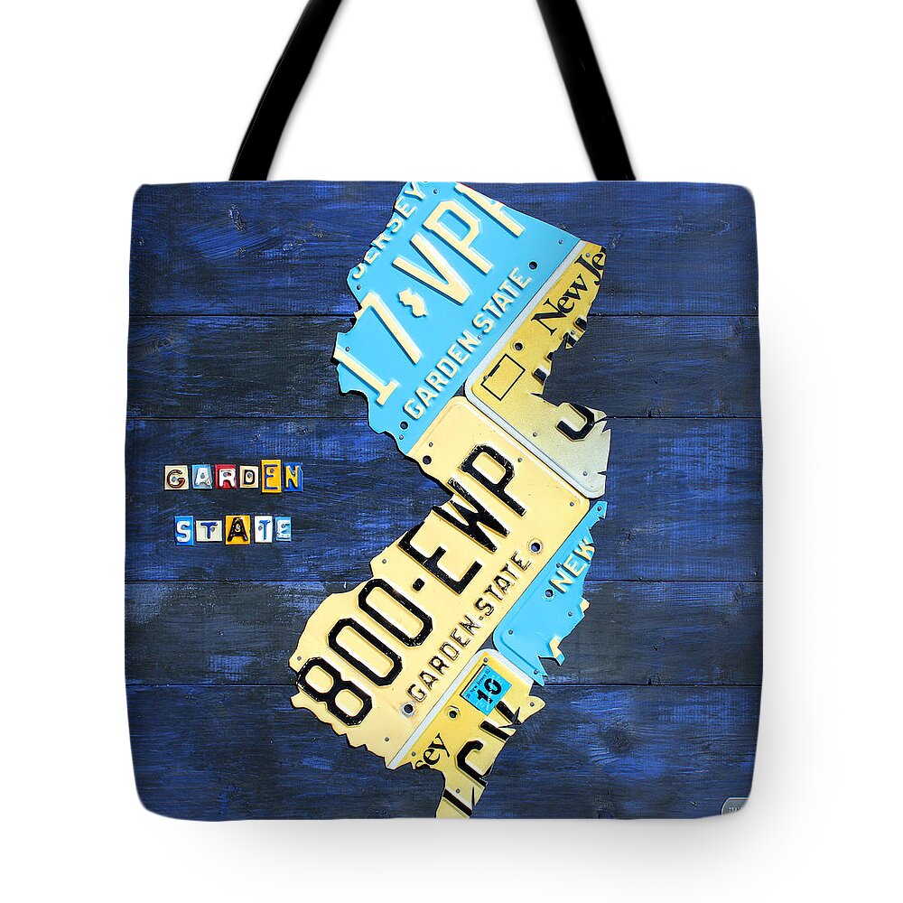 States as License Plates Tote Bags