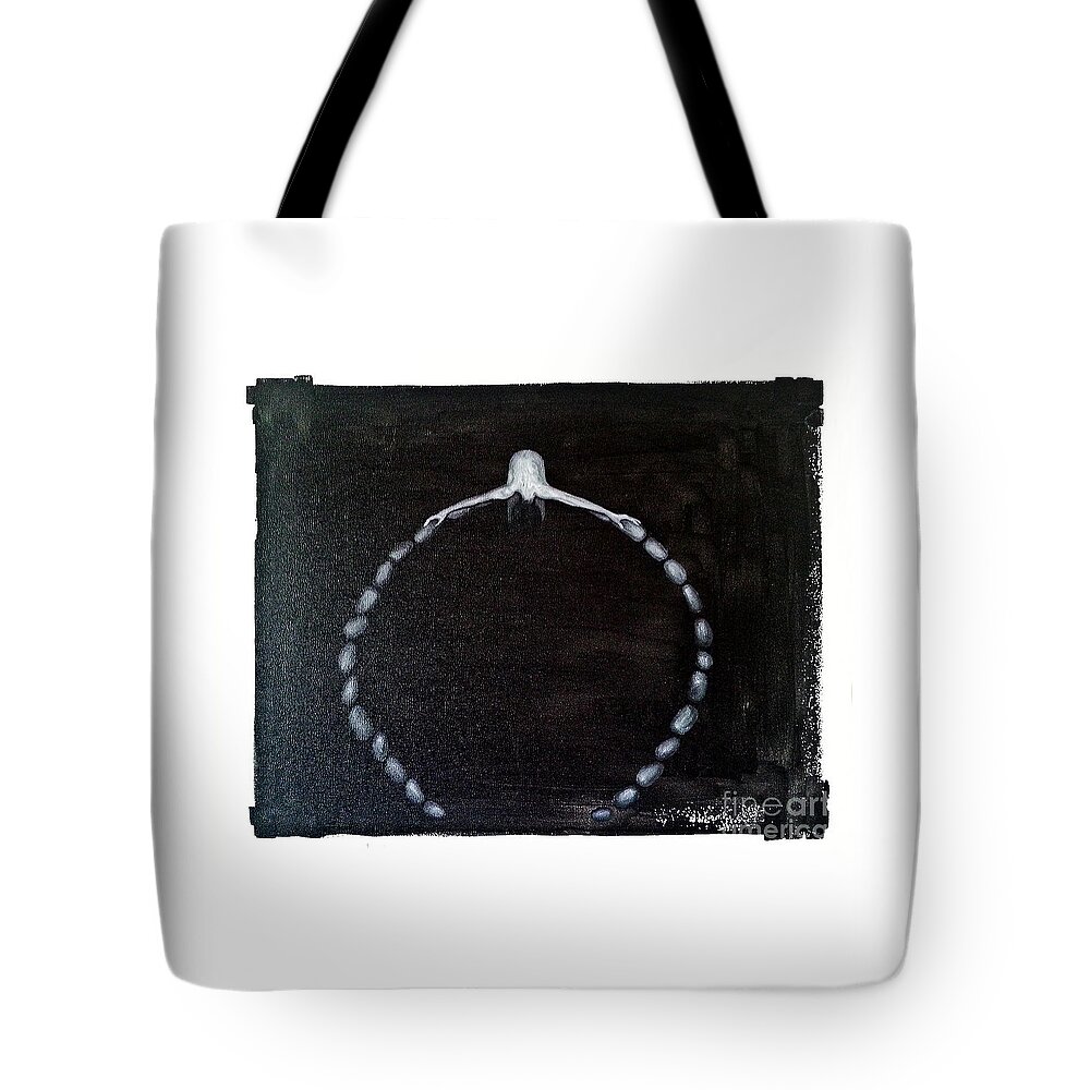 Abstract Tote Bag featuring the painting Life Circle by Fei A