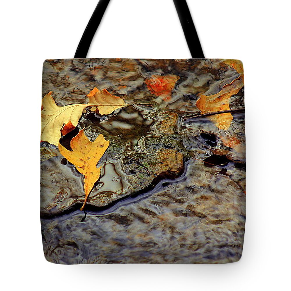 Autumn Tote Bag featuring the photograph Life Flows by Viviana Nadowski