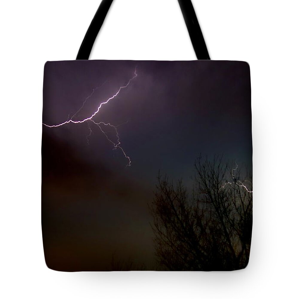 Light Tote Bag featuring the photograph Lighning 4 by Jacqueline Athmann