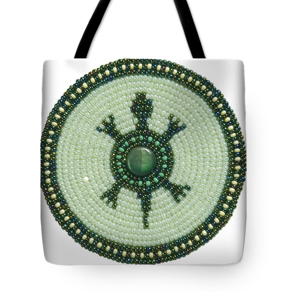 Turtle Tote Bag featuring the mixed media Light Green Turtle by Douglas Limon