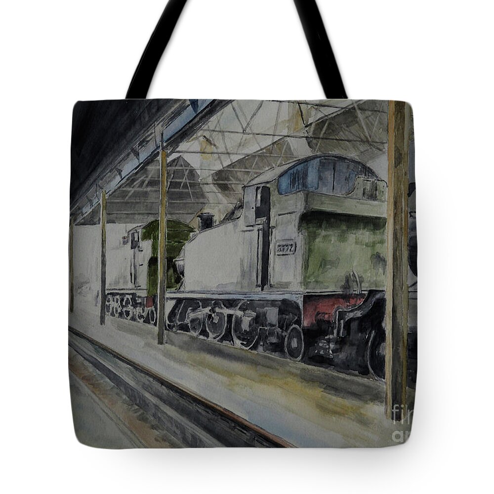 Railway Tote Bag featuring the painting Light My Fire by Martin Howard