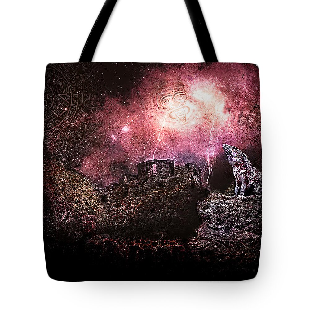 Julia Springer Tote Bag featuring the photograph Light of the Maya by Julia Springer