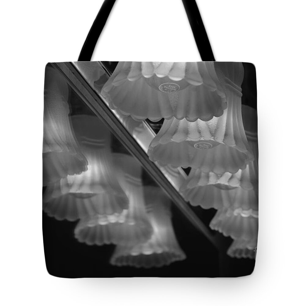 Black And White Tote Bag featuring the photograph Light Reflections by John Greco
