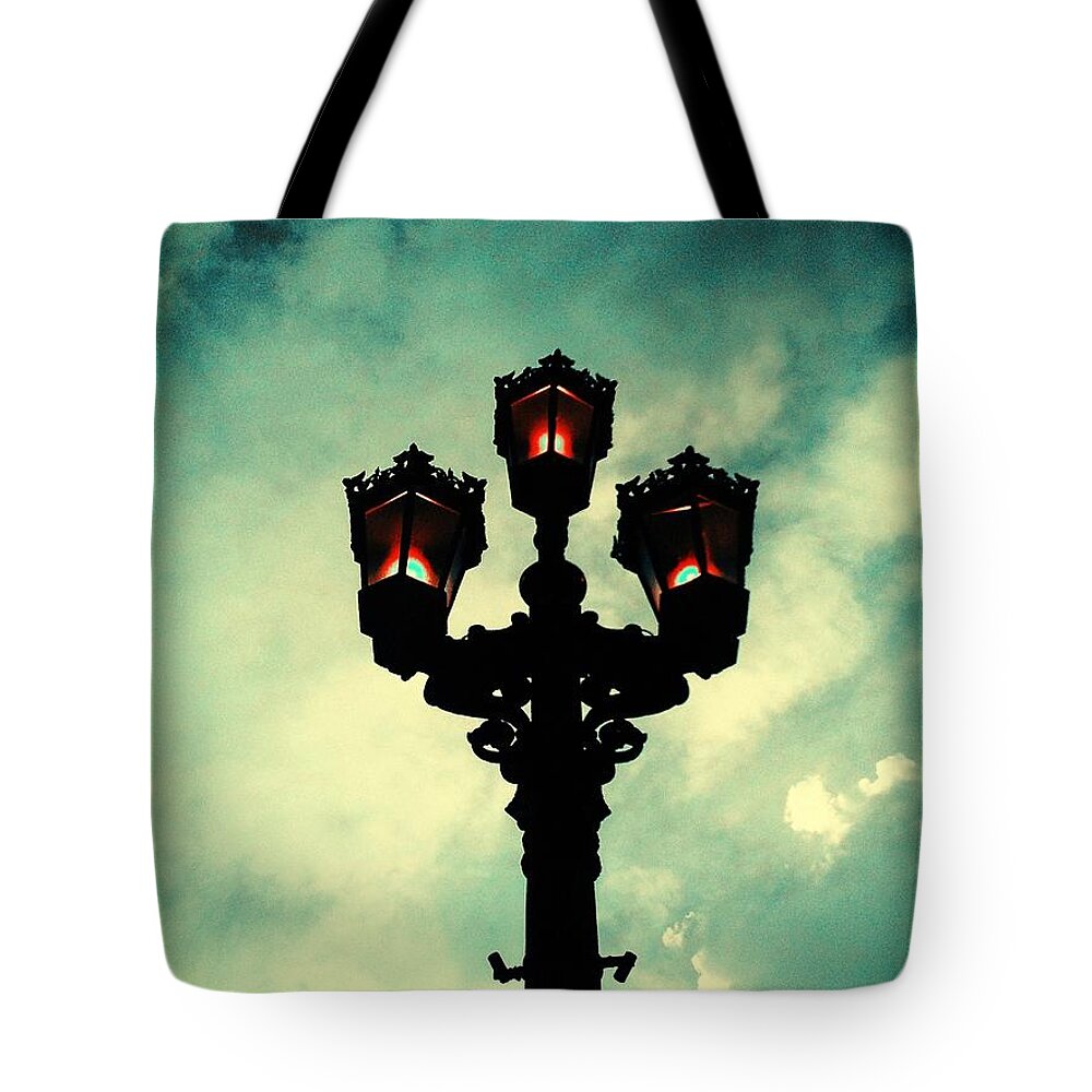 Blue Sky Tote Bag featuring the photograph Lighten Up the Sky by Zinvolle Art