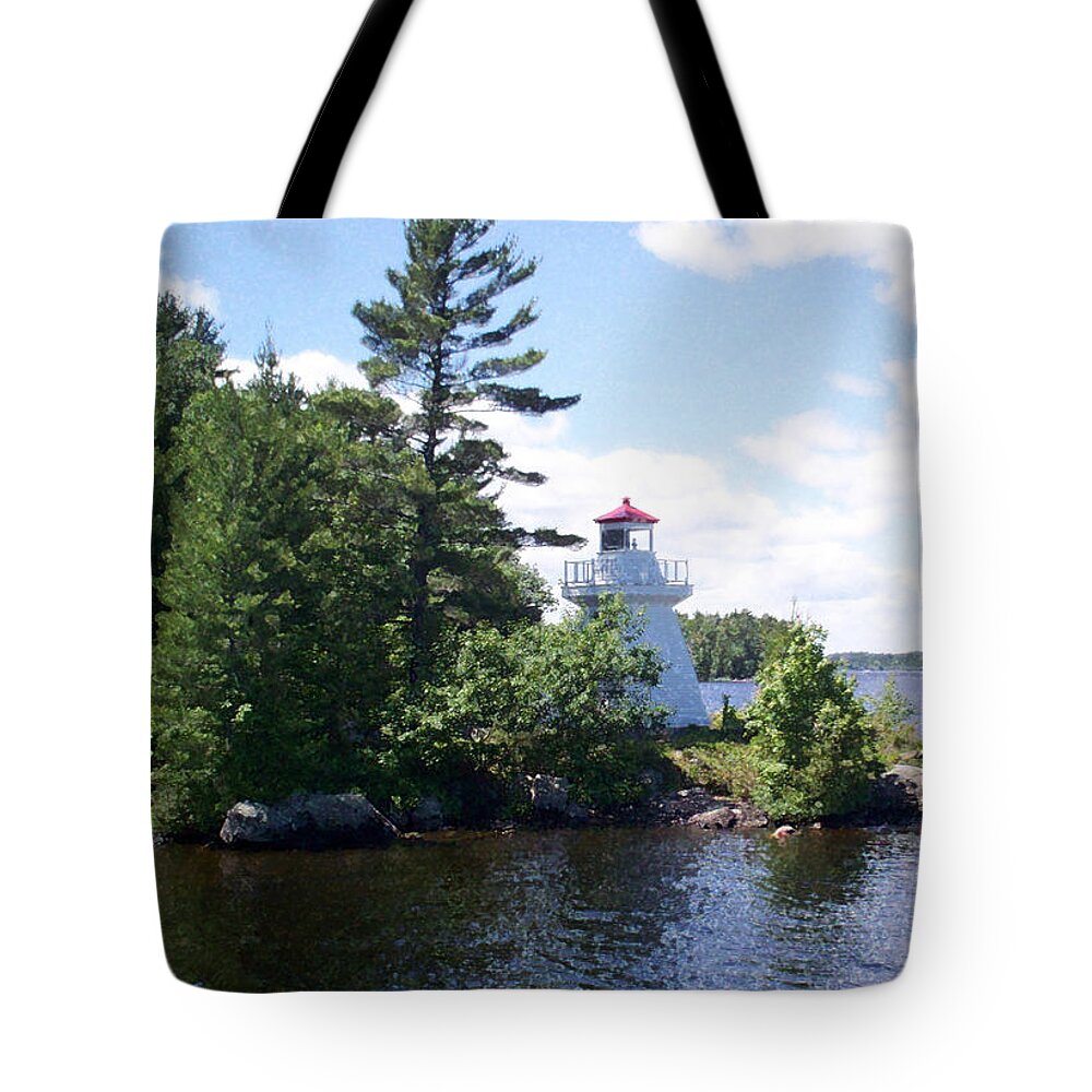 Lighthouse Island Tote Bag featuring the photograph Lighthouse Island by Richard Andrews