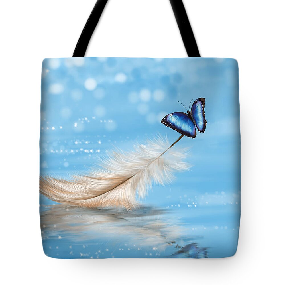 Ipad Tote Bag featuring the painting Lightness by Veronica Minozzi