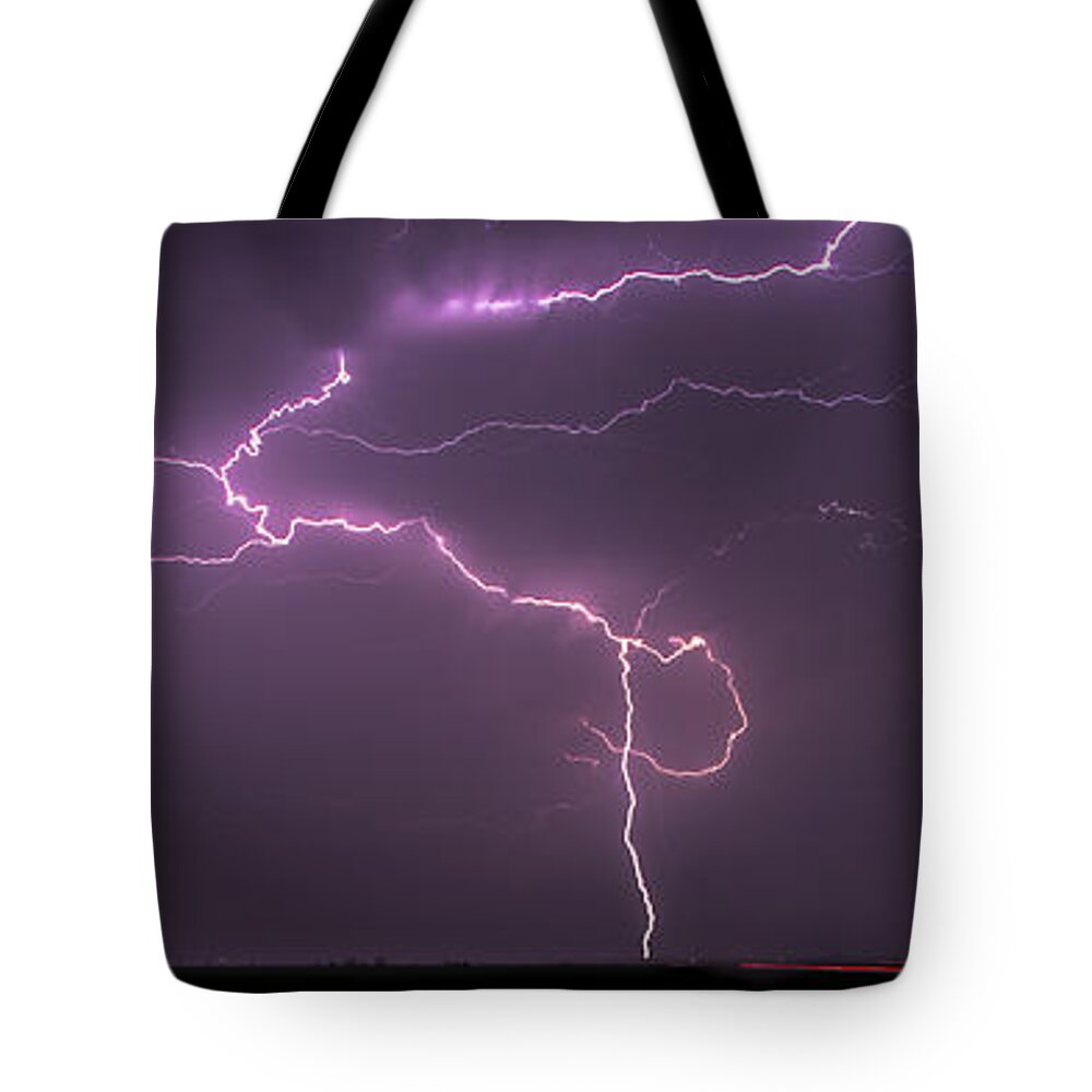Kansas Tote Bag featuring the photograph Lightning by Rob Graham