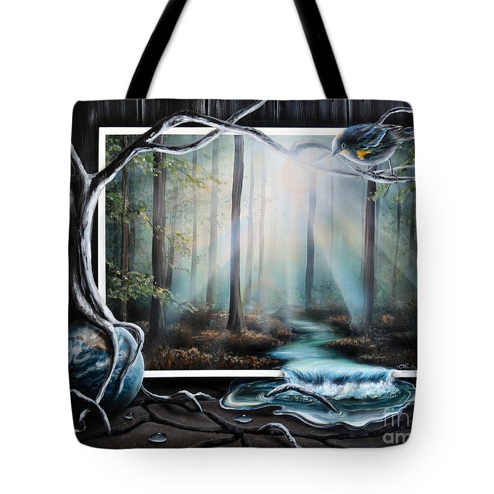 Bird Tote Bag featuring the painting Lights by Lachri
