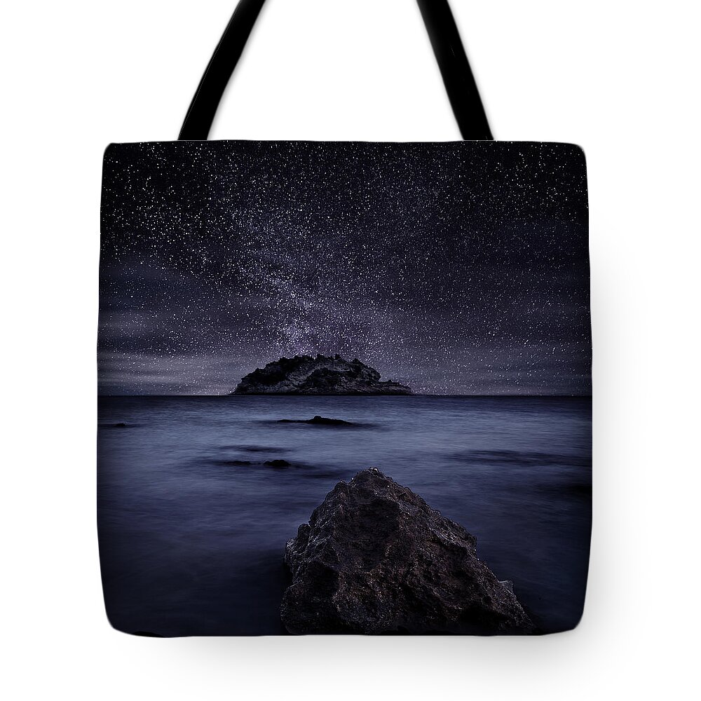 Night Tote Bag featuring the photograph Lights of the past by Jorge Maia