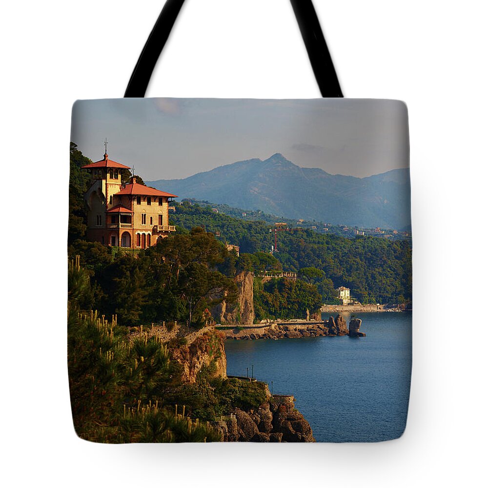 Tranquility Tote Bag featuring the photograph Ligurian Coast by Roman Makhmutov