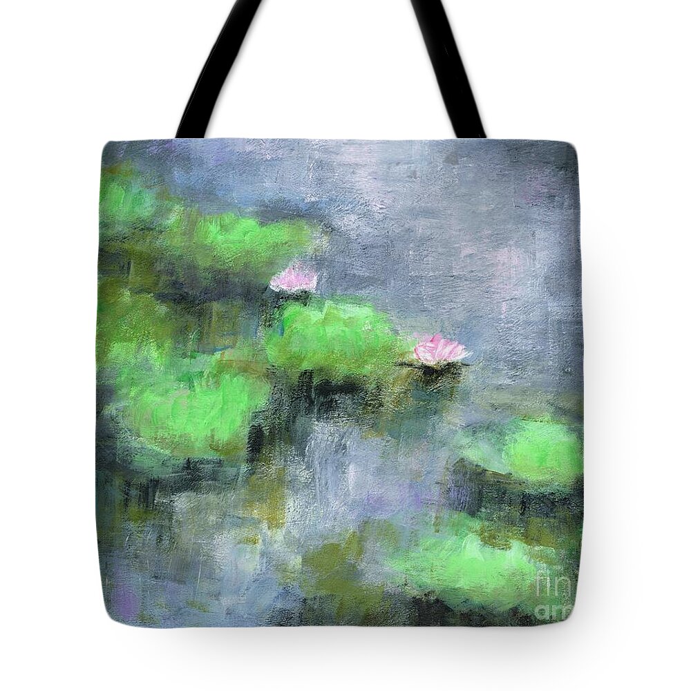 Flowers Tote Bag featuring the painting Water Lilly's by Frances Marino