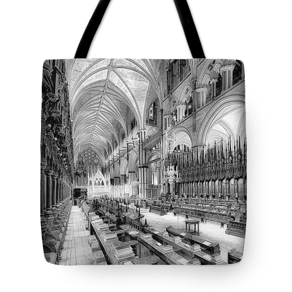2012 Tote Bag featuring the photograph Lincoln Cathedral the Choir I by Jack Torcello