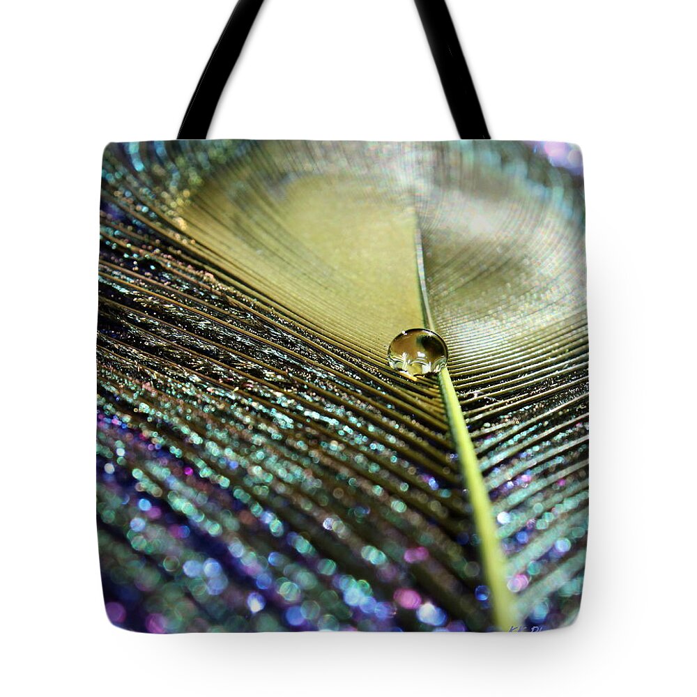 Feather Tote Bag featuring the photograph Liquid Reflection by Krissy Katsimbras