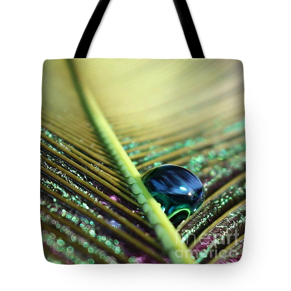Feather Tote Bag featuring the photograph Liquid Reflections by Krissy Katsimbras