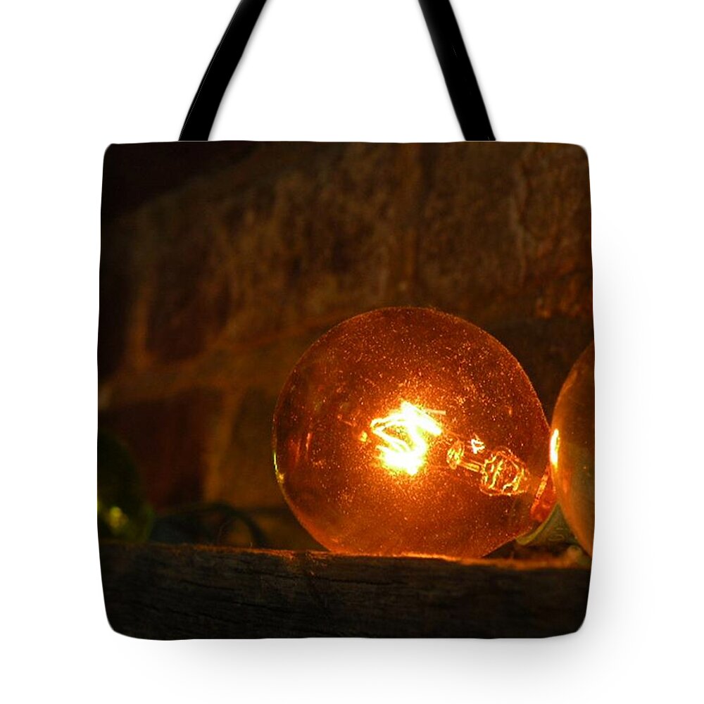 Light Tote Bag featuring the photograph Lit II by Carlee Ojeda