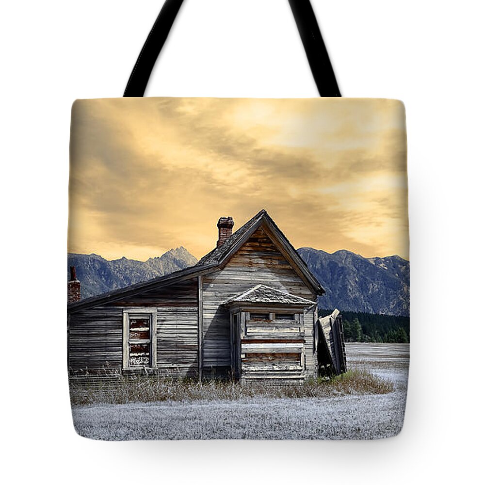 Architecture Tote Bag featuring the photograph Little House On The Prairie by Wayne Sherriff