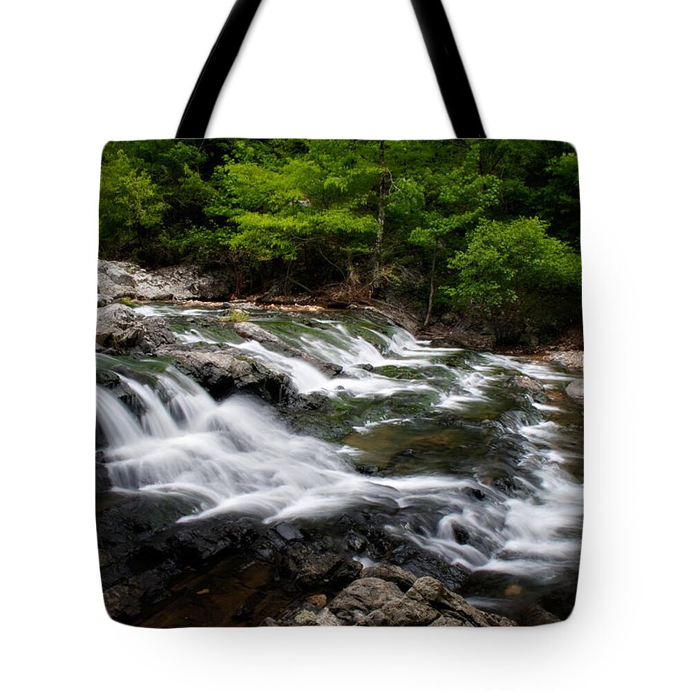 Arkansas Tote Bag featuring the photograph Little Missouri Falls by Lana Trussell