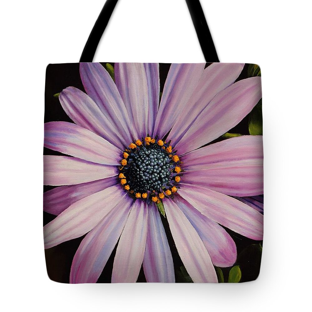 African Daisy Tote Bag featuring the painting Little Showoff by Glenn Beasley