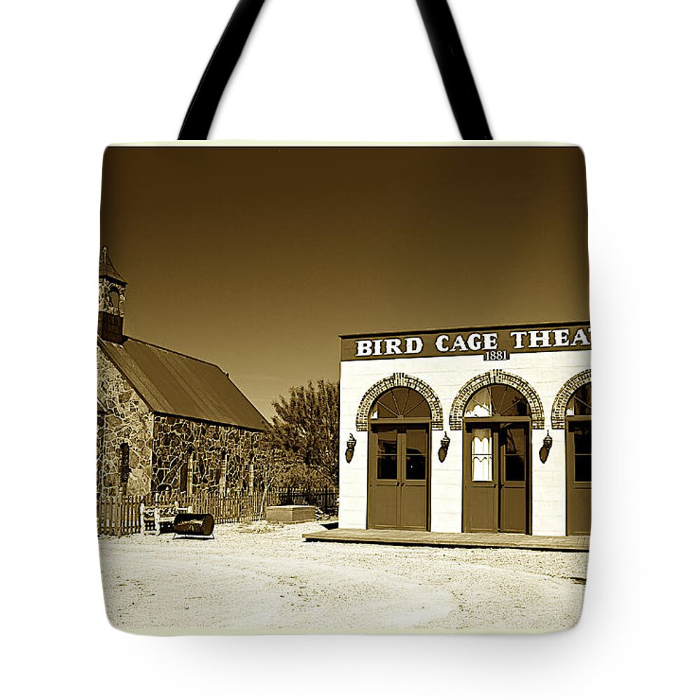 Wild West Tote Bag featuring the photograph Little Wild West Town by Barbara Zahno