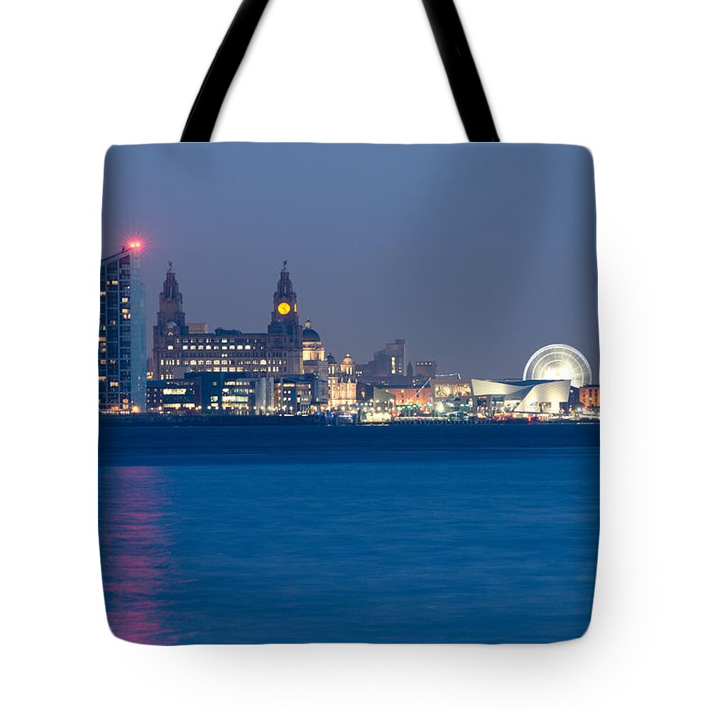 3 Graces Tote Bag featuring the photograph Liverpool Waterfront by Spikey Mouse Photography