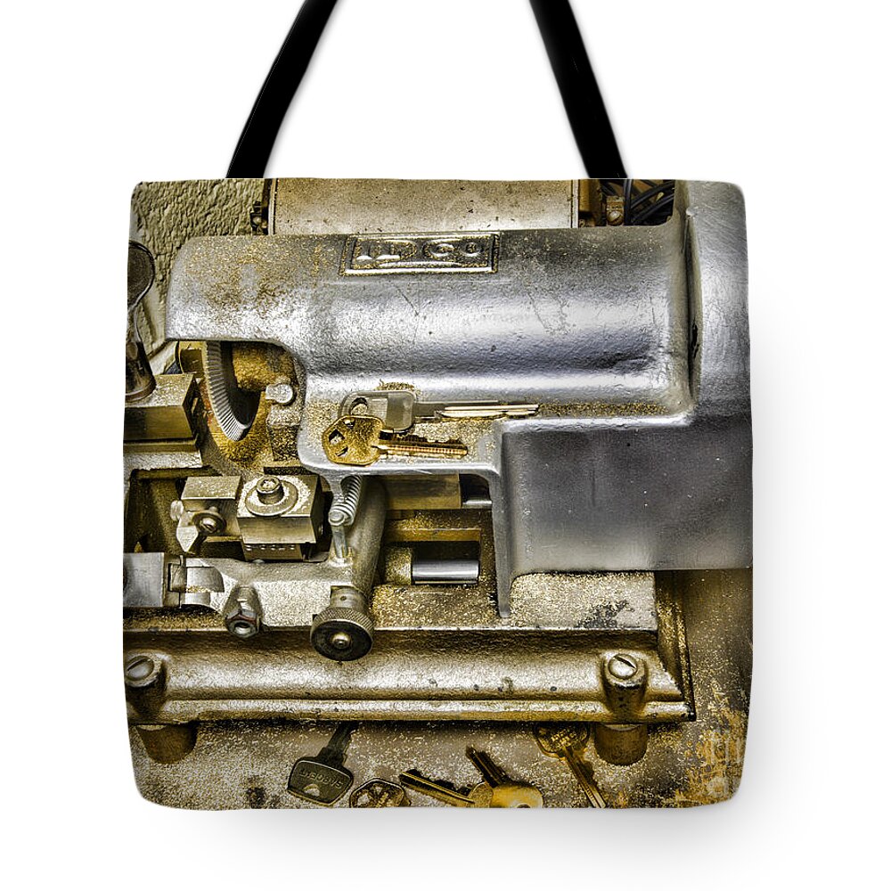 Paul Ward Tote Bag featuring the photograph Locksmith - The Key Maker by Paul Ward