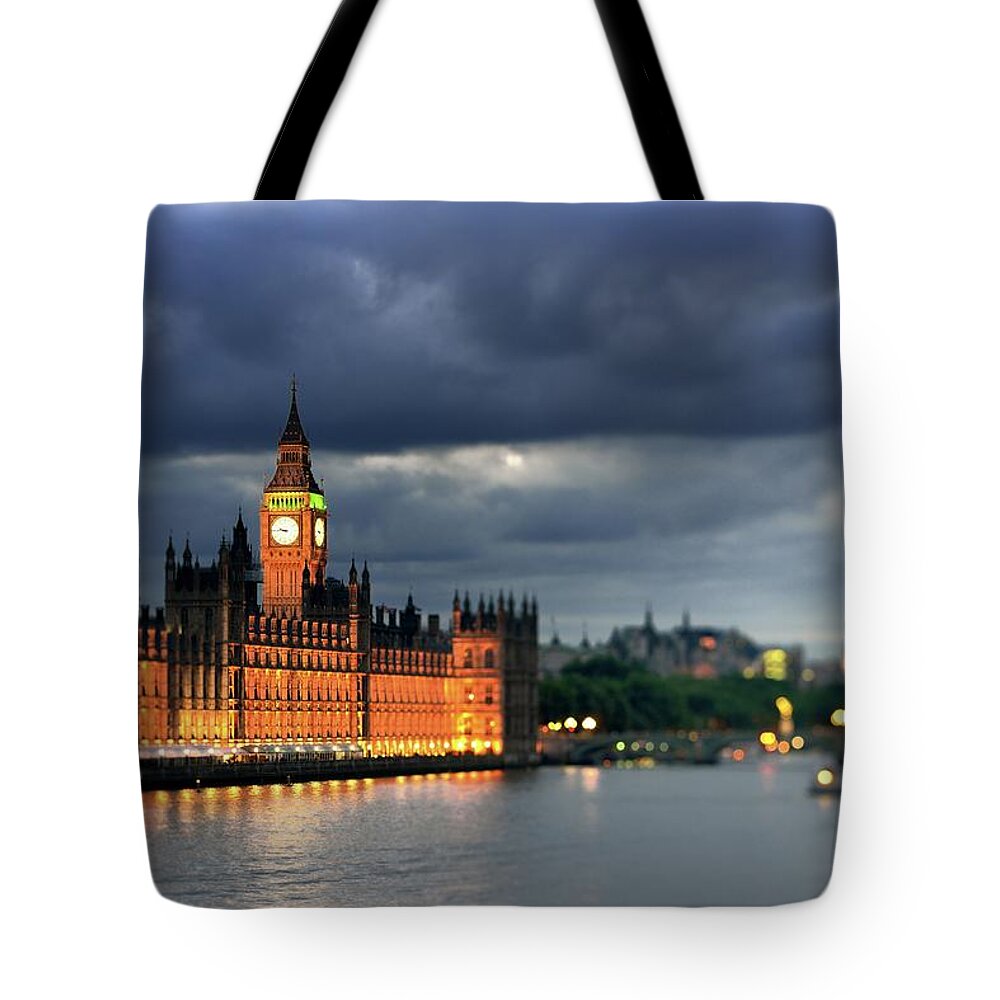 Tranquility Tote Bag featuring the photograph London, British House Of Parliament At by Vladimir Zakharov