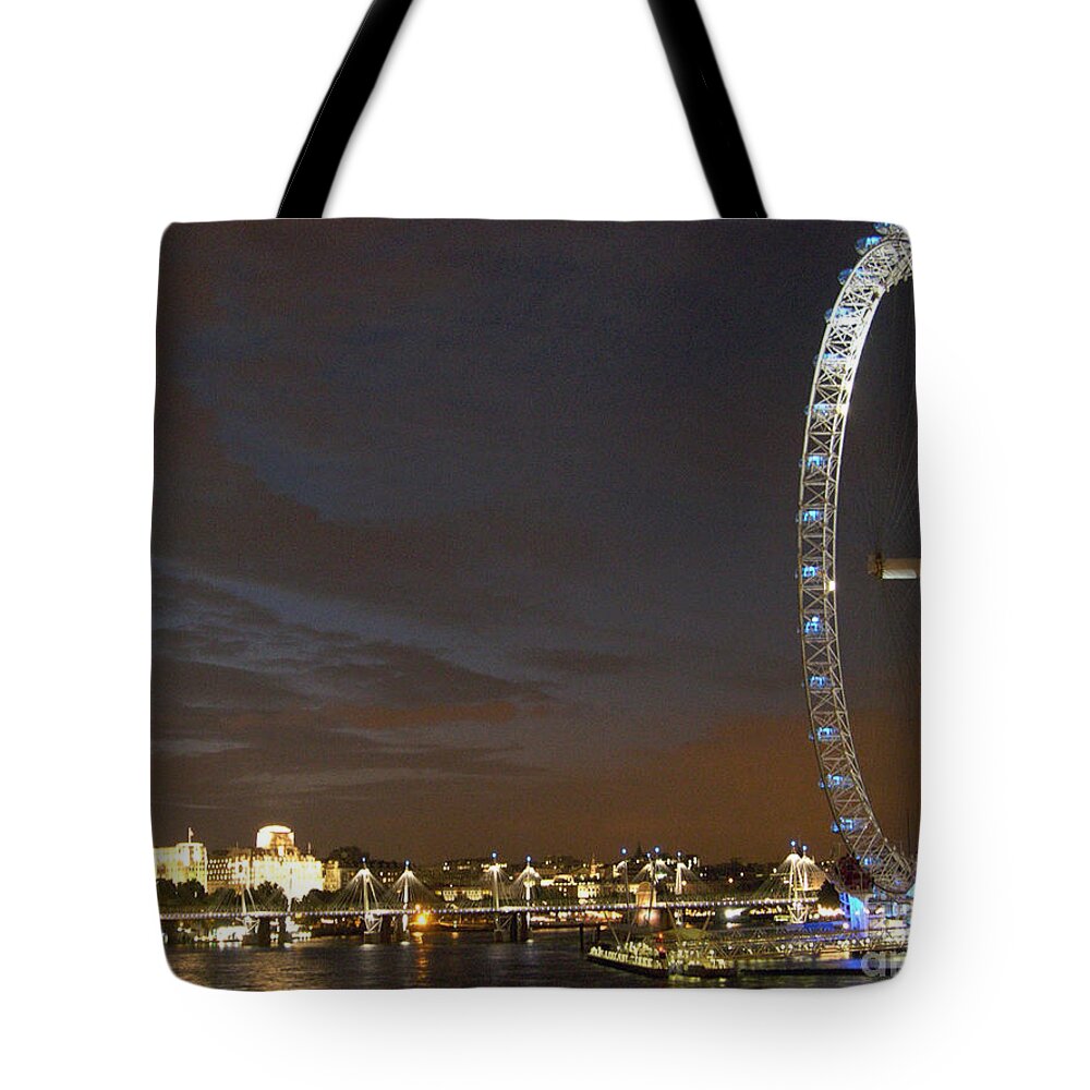 London Tote Bag featuring the photograph London Eye by Andrea Anderegg