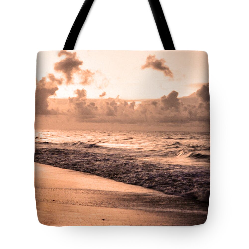 Tide Tote Bag featuring the photograph Long Beach by Lydia Holly