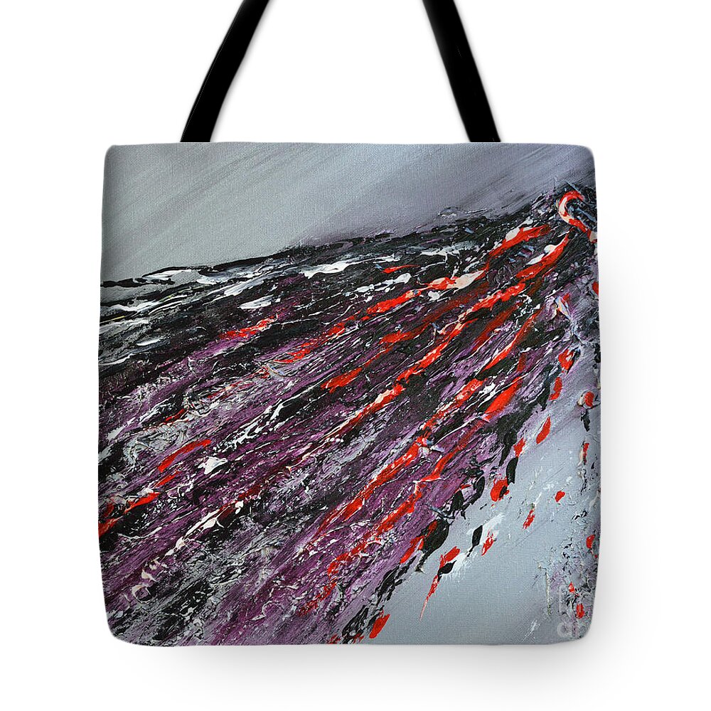 Abstract Tote Bag featuring the painting Long Gone Lover by Alys Caviness-Gober