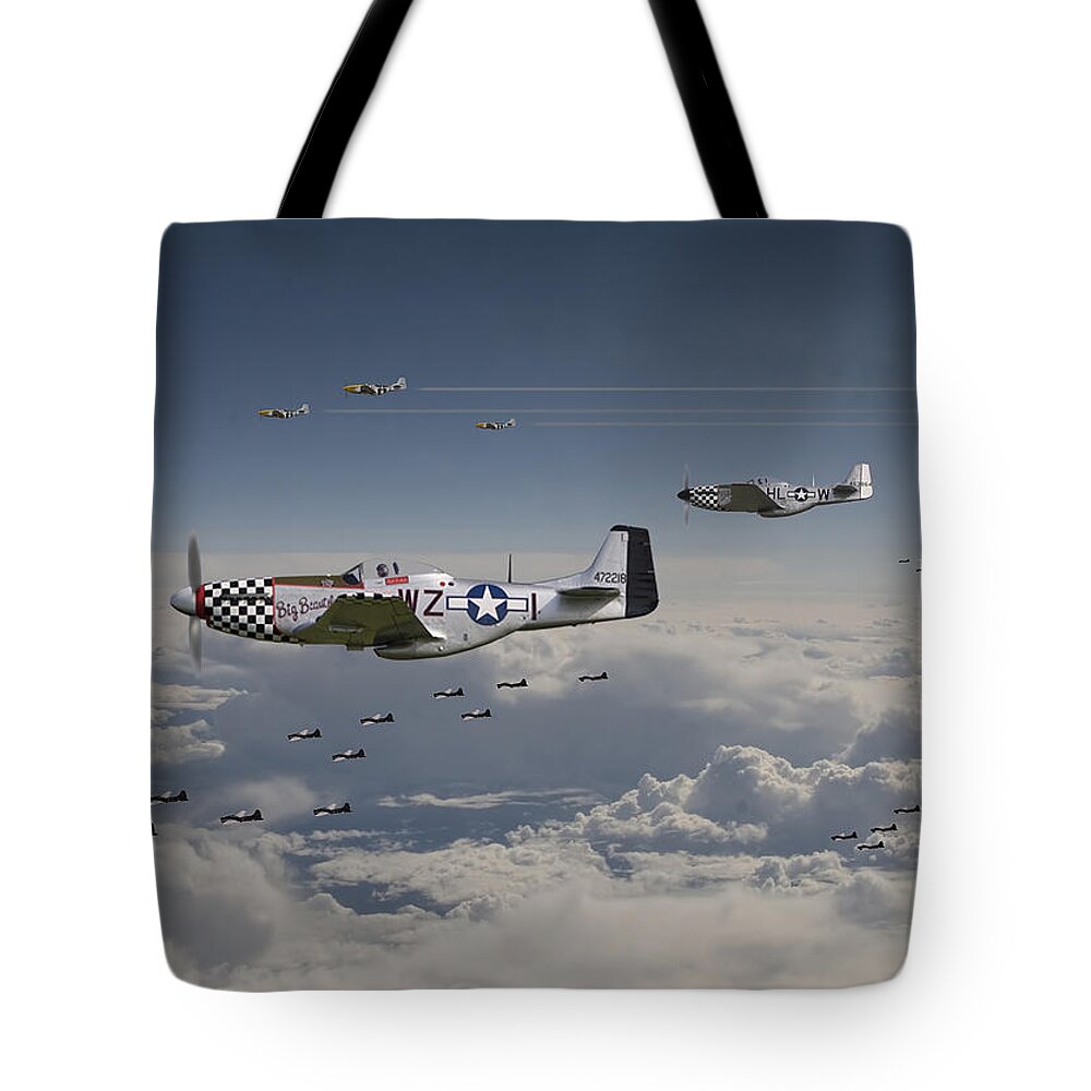 Aircraft Tote Bag featuring the digital art Long Road Home by Pat Speirs