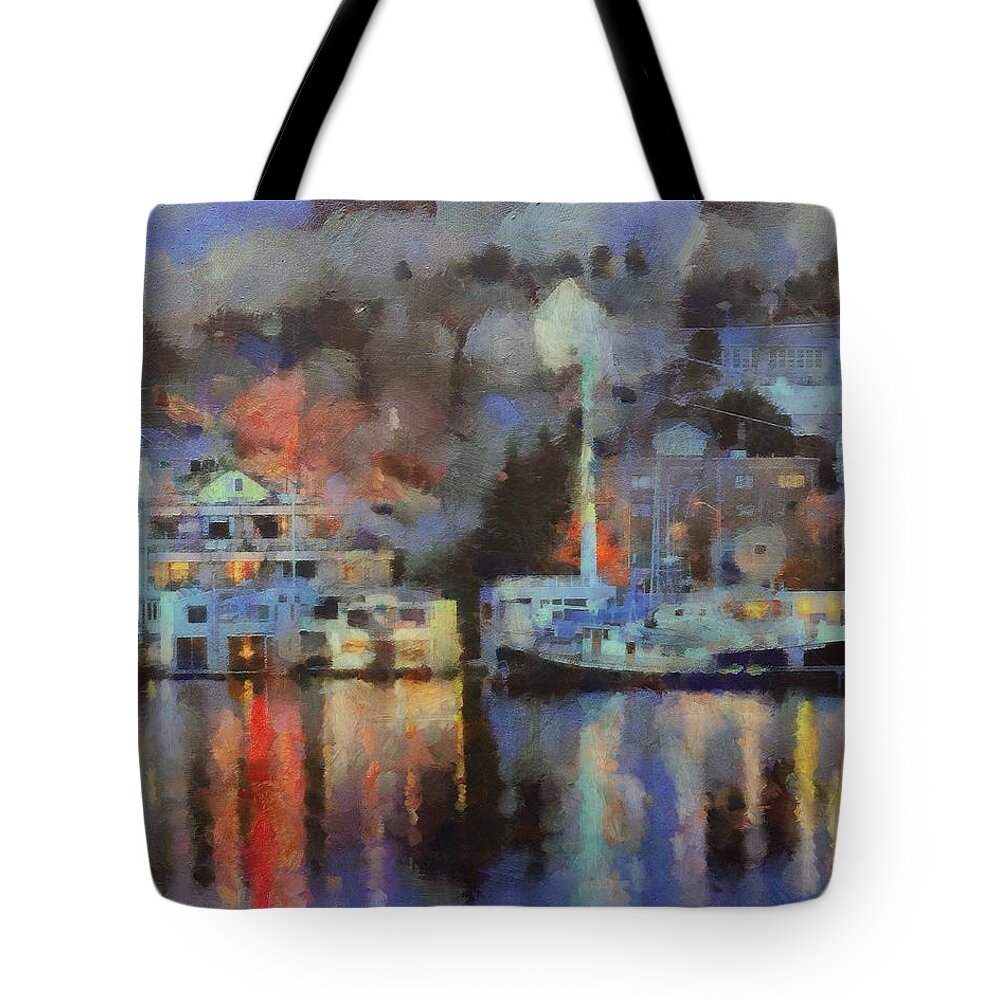 Seattle Tote Bag featuring the painting Longing For Seattle by Janice MacLellan