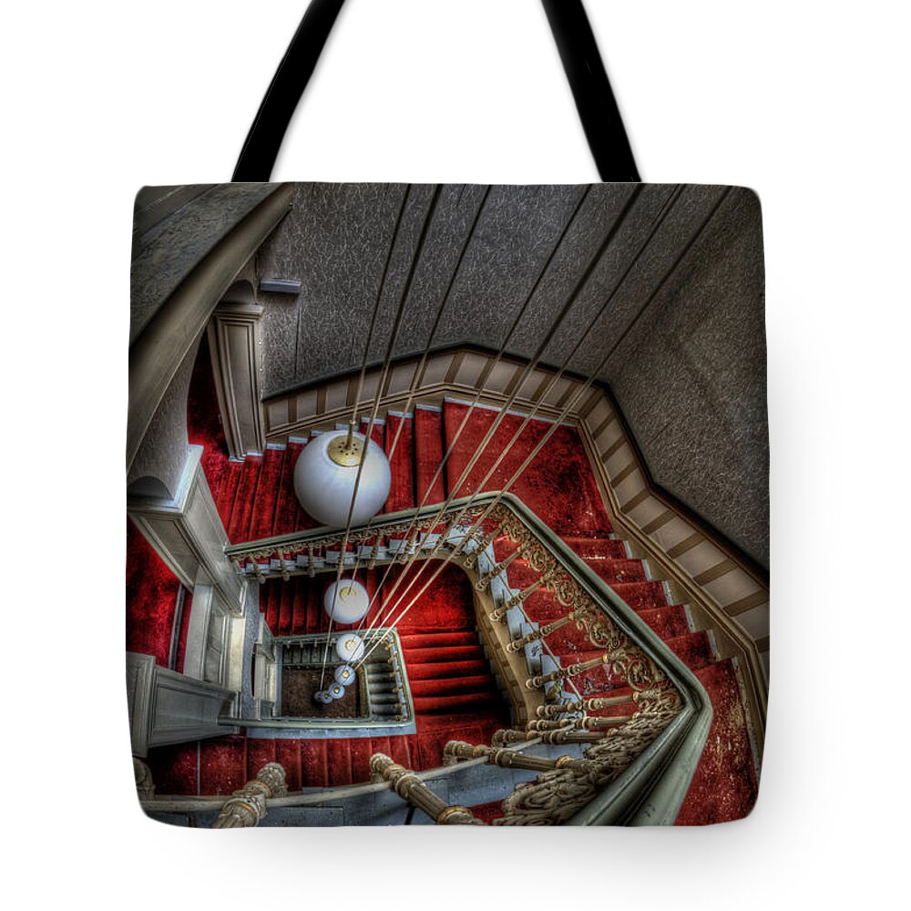 Abandoned Tote Bag featuring the digital art Looking down on beauty by Nathan Wright