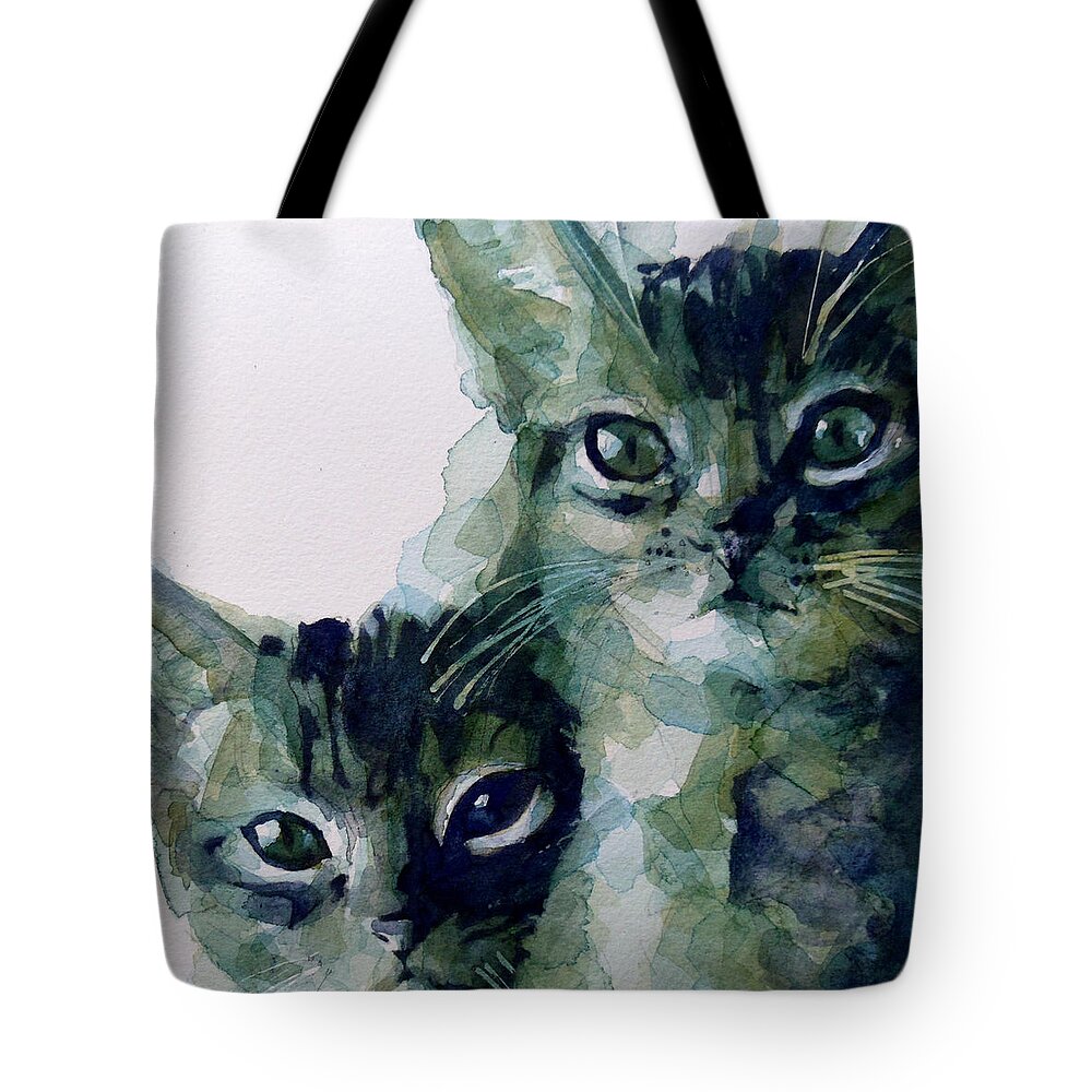 Cats Tote Bag featuring the painting Looking For A Home by Paul Lovering