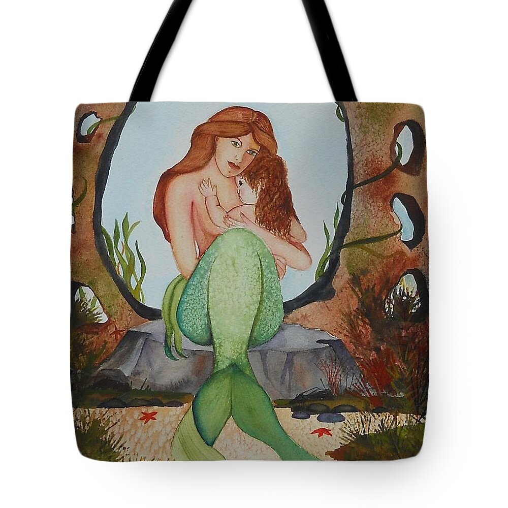 Fantasy Tote Bag featuring the painting Loralie and her Daughter by Virginia Coyle