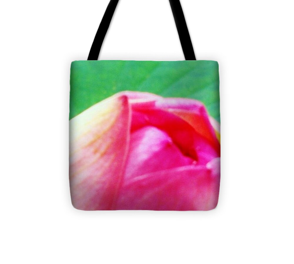 Lotus Bud Tote Bag featuring the photograph Lotus Love by Sharon Ackley