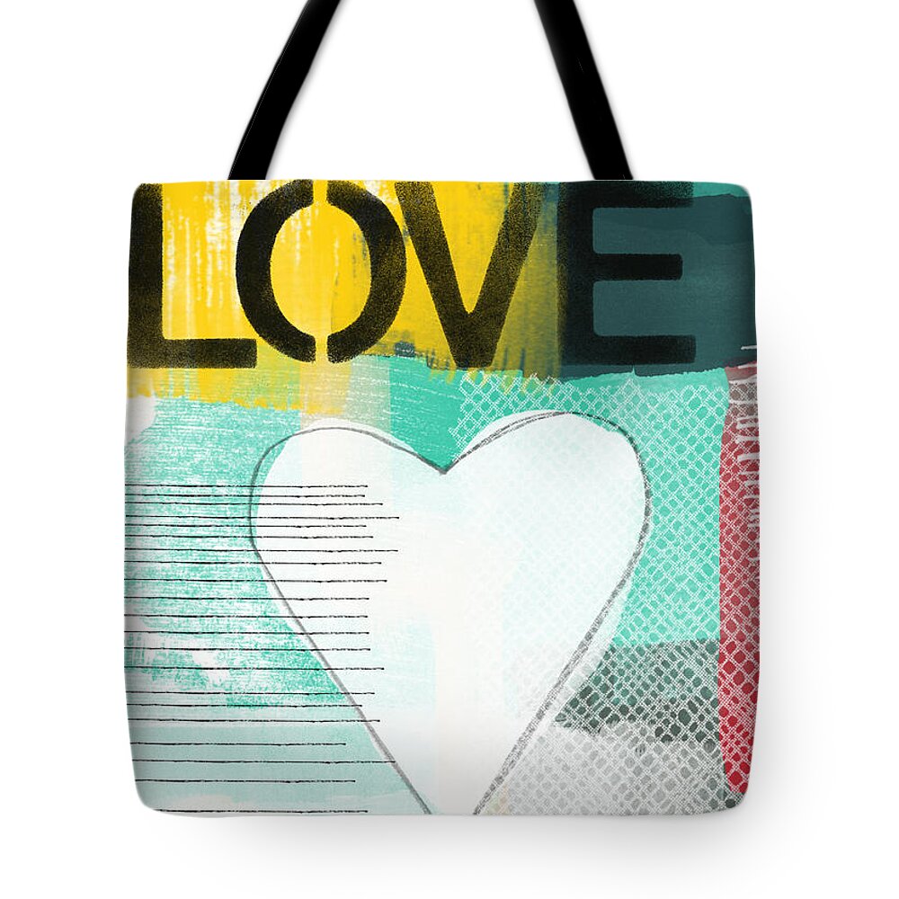 Love Tote Bag featuring the painting Love Graffiti Style- Print or Greeting Card by Linda Woods