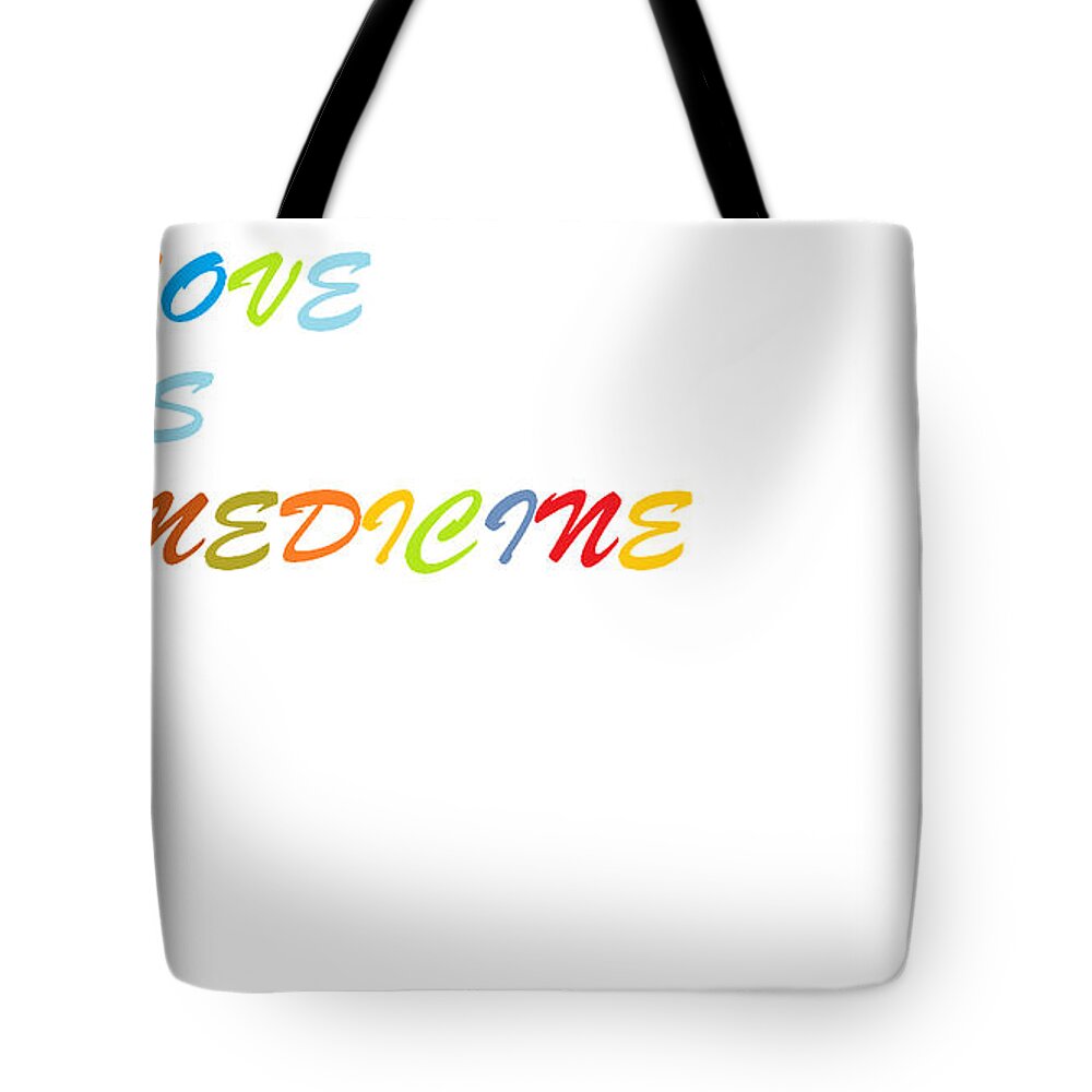 Love Tote Bag featuring the digital art LoVe IS? by Aaron Martens