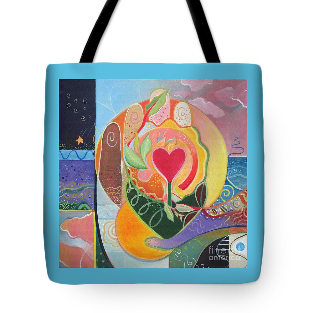 Love Tote Bag featuring the painting Love Is Love by Helena Tiainen