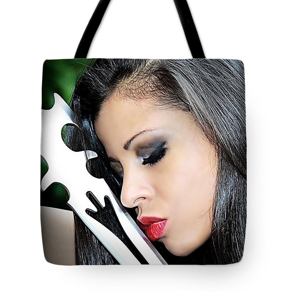 Portrait Tote Bag featuring the photograph Love Of Steel by Jon Volden
