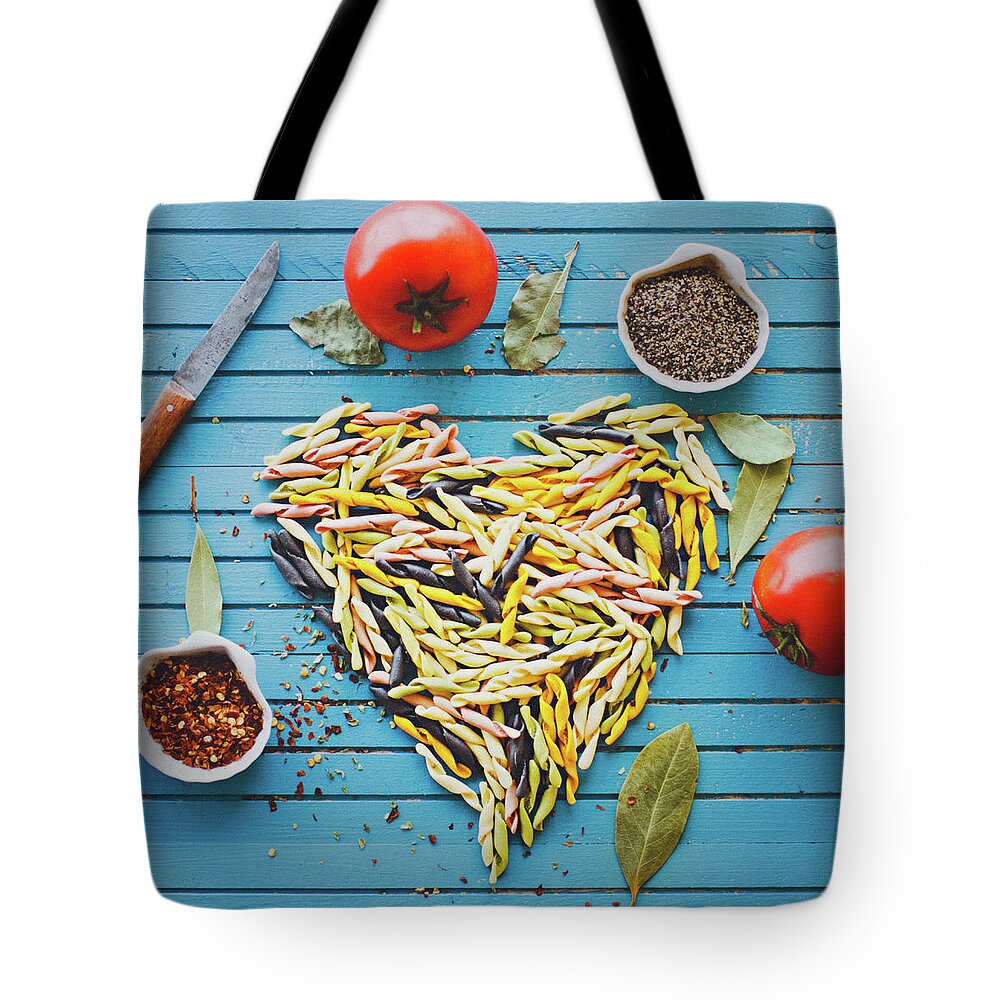 Spice Tote Bag featuring the photograph Love Pasta by Julia Davila-lampe