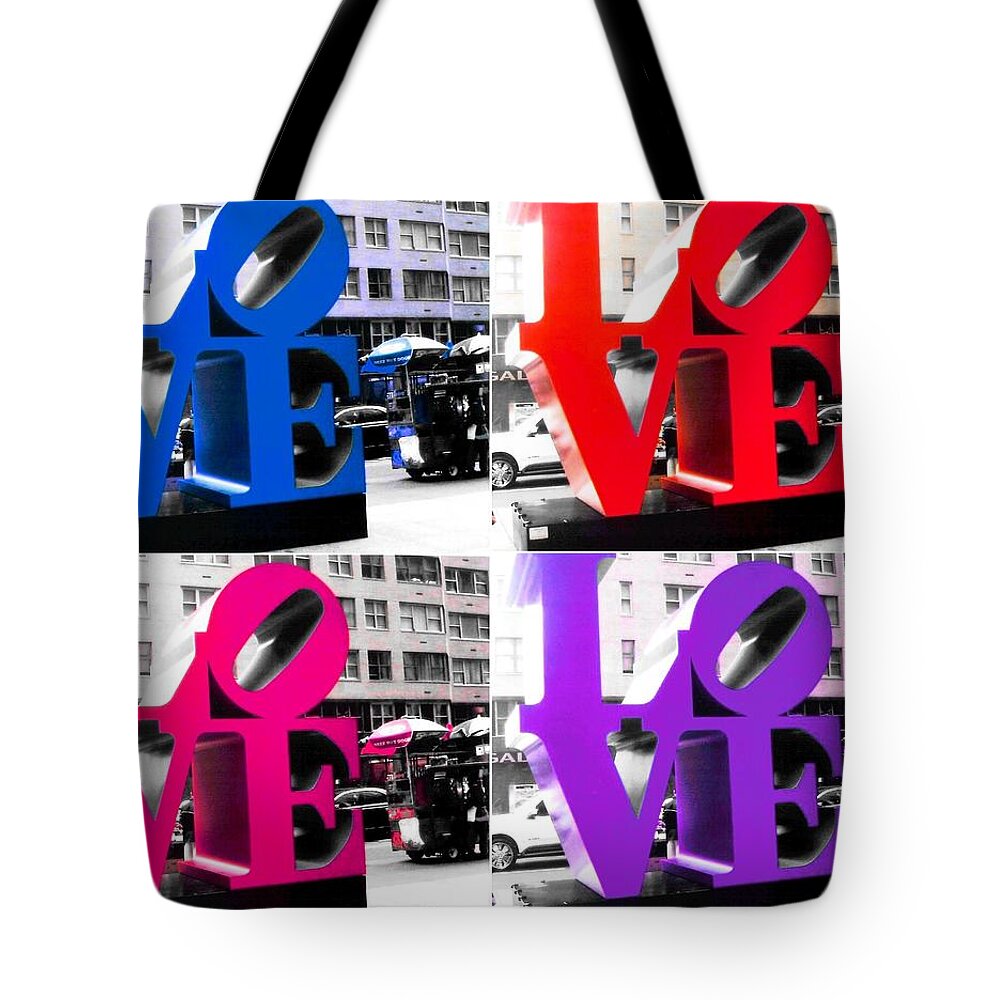 Love Pop Art Kids Valentines Birthday Anniversary Marriage Tote Bag featuring the photograph Love Pop by Culture Cruxxx