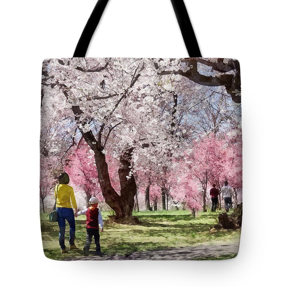 Spring Tote Bag featuring the photograph Lovely Spring Day For a Walk by Susan Savad