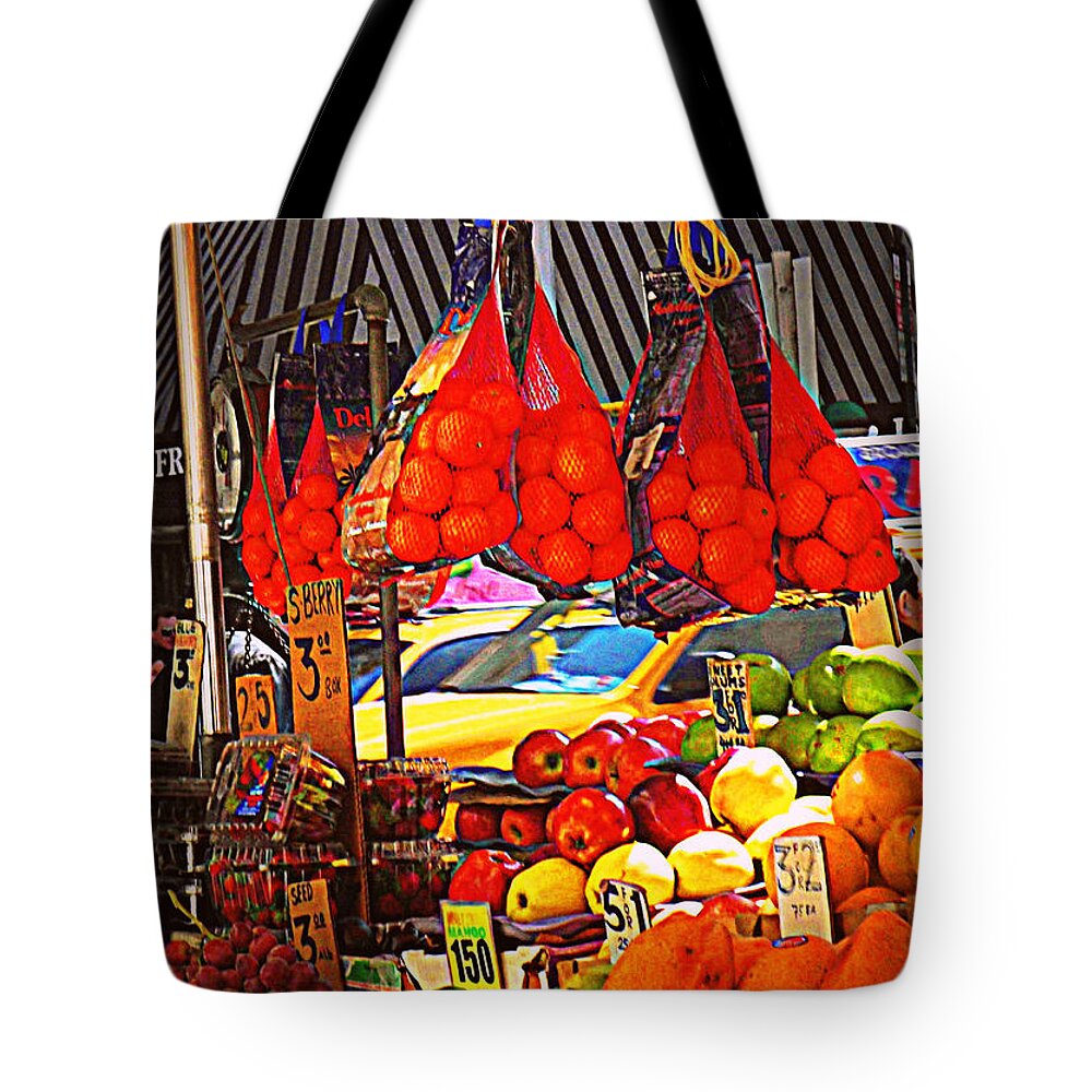 Fruitstand Tote Bag featuring the photograph Low-Hanging Fruit by Miriam Danar