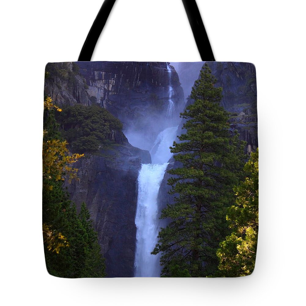 Lower Yosemite Falls Tote Bag featuring the photograph Lower Yosemite Falls by Patrick Witz