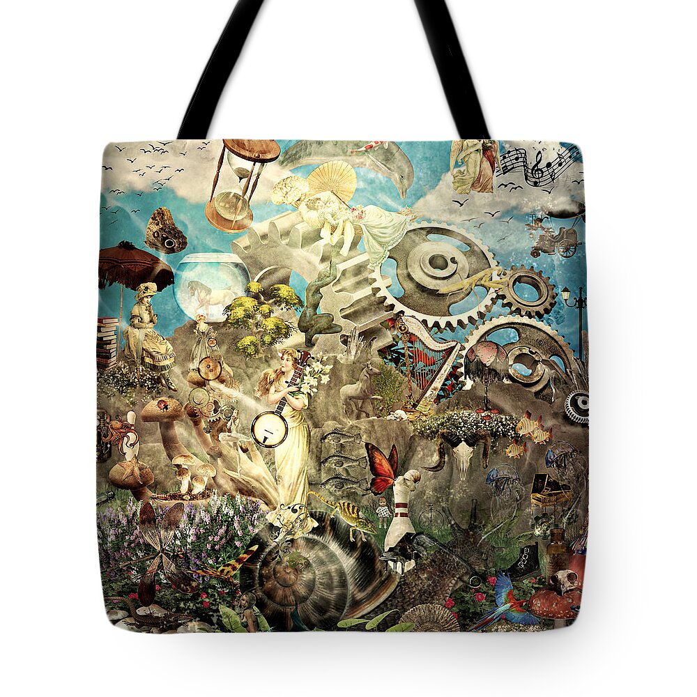 Lucid Dreaming Tote Bag featuring the mixed media Lucid Dreaming by Ally White