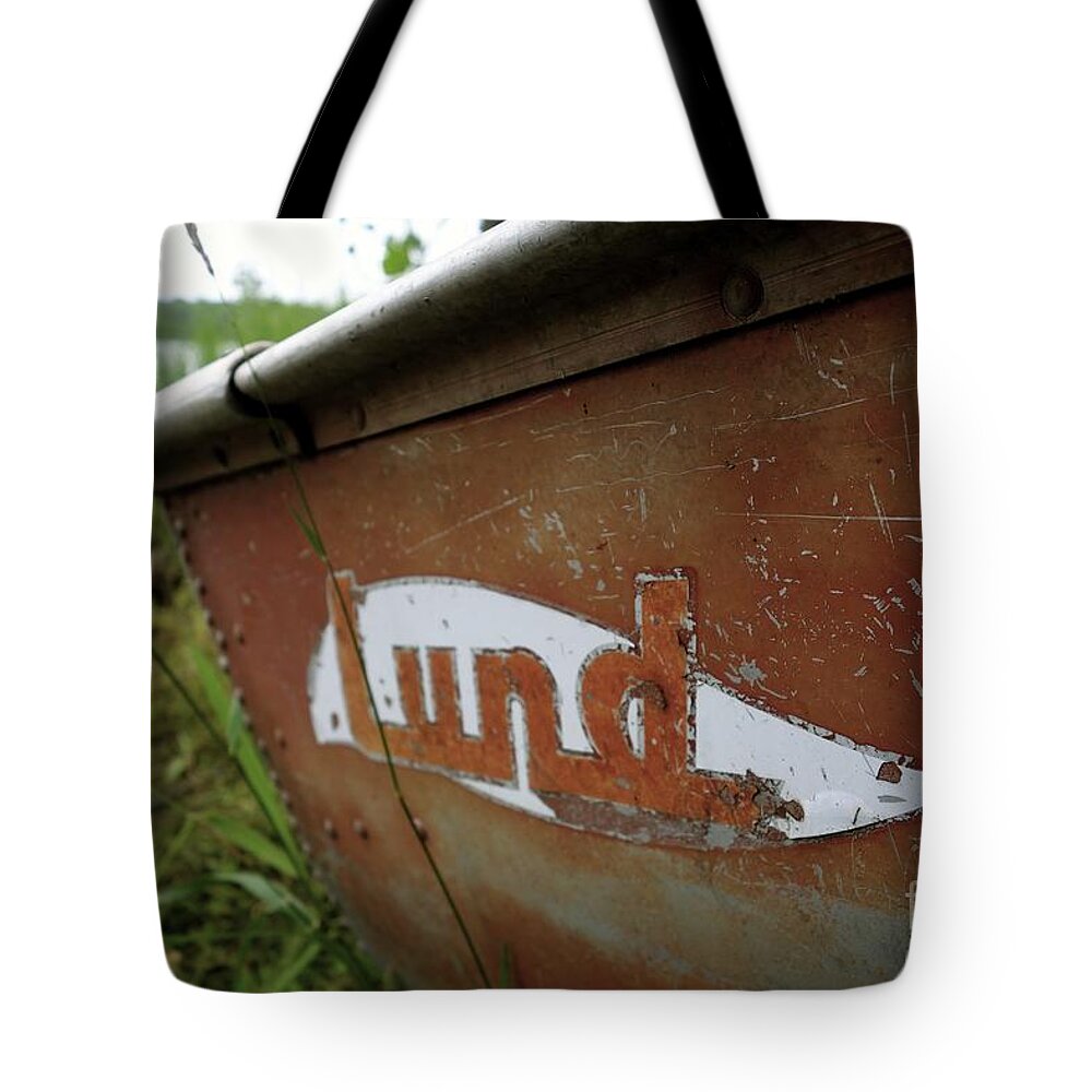 Lunds Tote Bag featuring the photograph Lund Fishing Boat by Jacqueline Athmann
