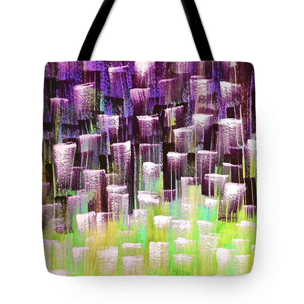 Abstract Painting Tote Bag featuring the painting Lyrical Painting by Joan Reese