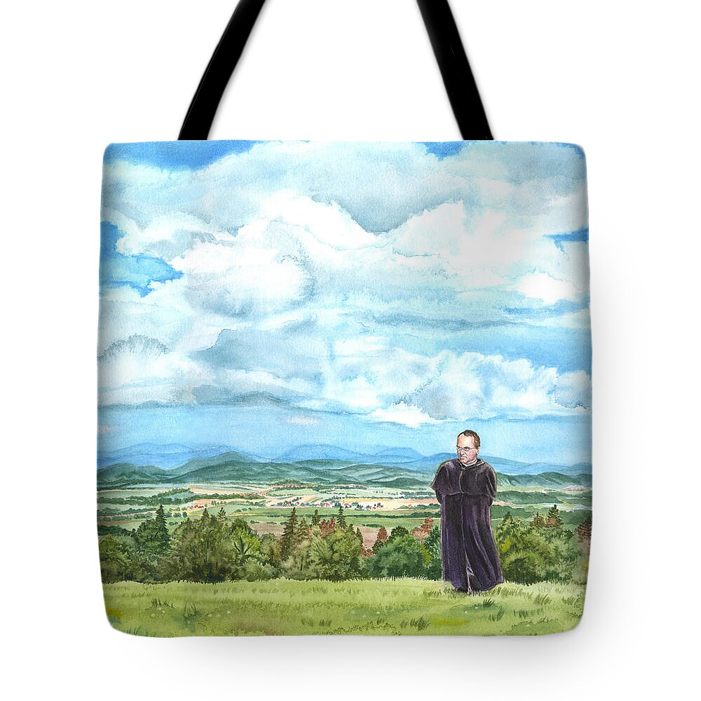 Landscape Tote Bag featuring the painting Ma Vlast by Norman Klein